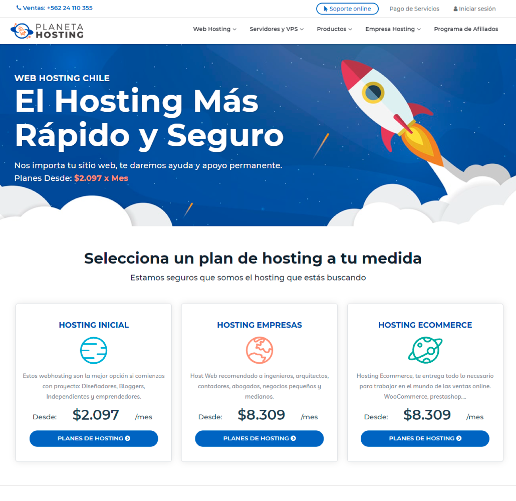 web planetahosting.cl